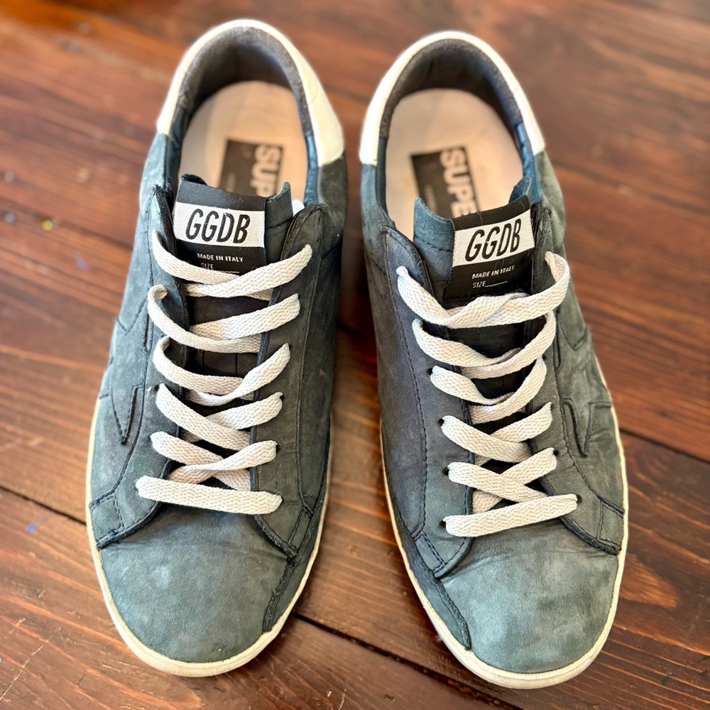 Golden Goose Superstar Navy Suede Sneakers